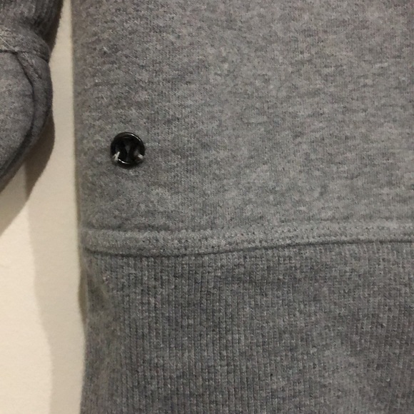 Lululemon gray cozy sweat coat w/ folded collar sz 6 side pockets - Picture 3 of 6